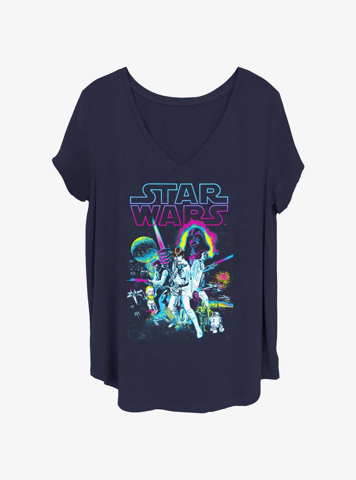 Star Wars Neon Hope Comp Girls T-Shirt Plus