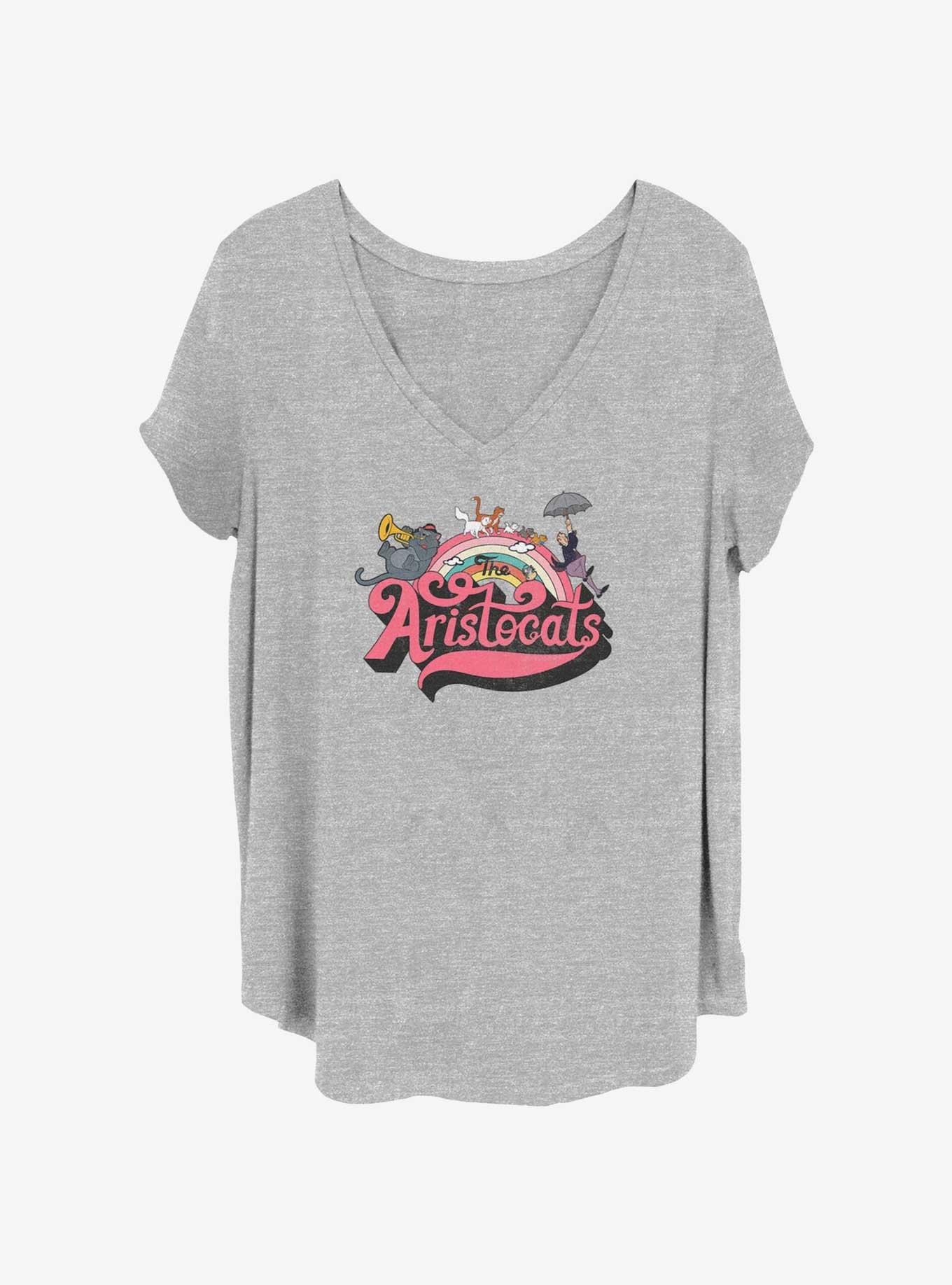 Disney The AristoCats Rainbow Cats Girls T-Shirt Plus Size, HEATHER GR, hi-res