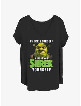 Shrek Check Yourself Before You Shrek Yourself Girls T-Shirt Plus Size, , hi-res