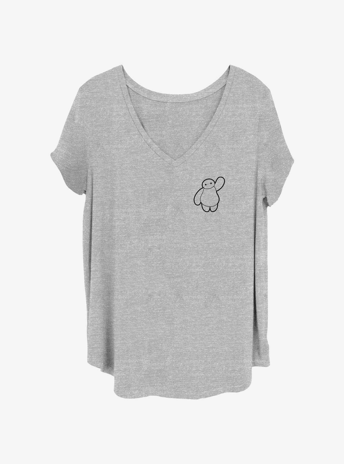 Disney Big Hero 6 Pocket Baymax Girls T-Shirt Plus Size, HEATHER GR, hi-res