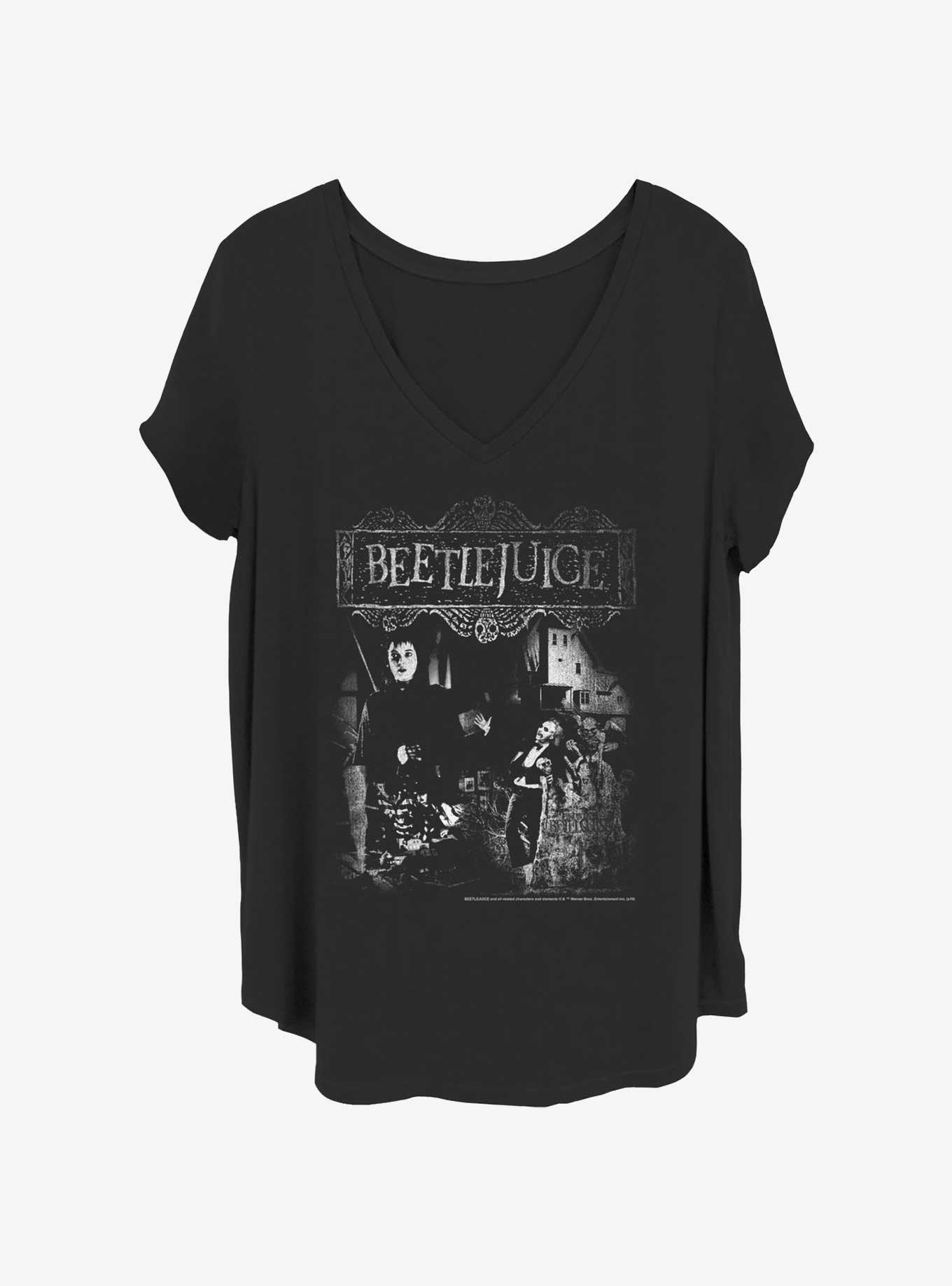 Beetlejuice Poster Girls T-Shirt Plus Size, BLACK, hi-res