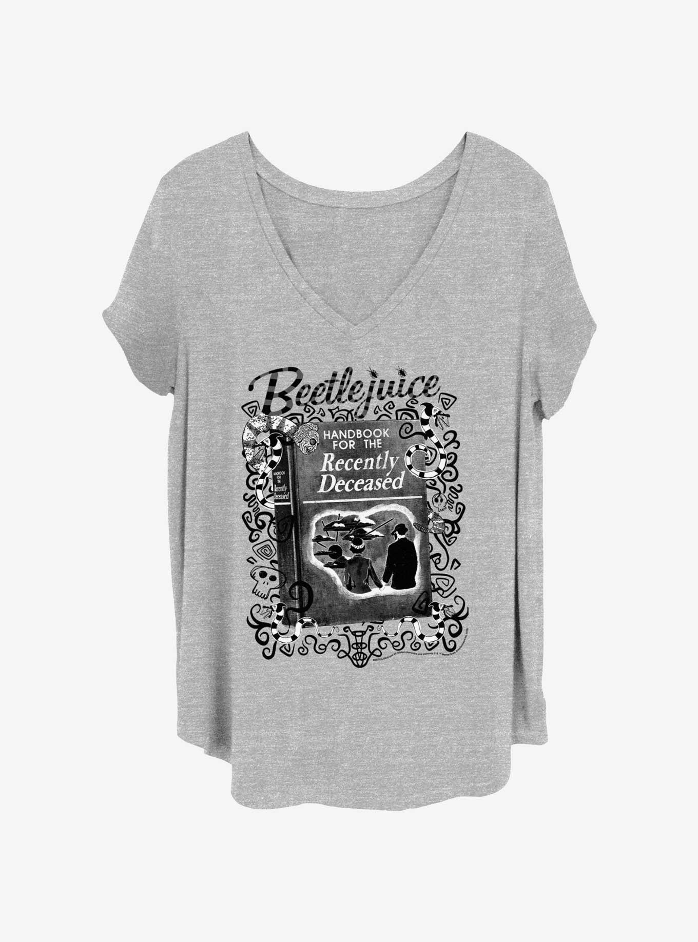 Beetlejuice Handbook For The Recently Deceased Girls T-Shirt Plus Size, HEATHER GR, hi-res