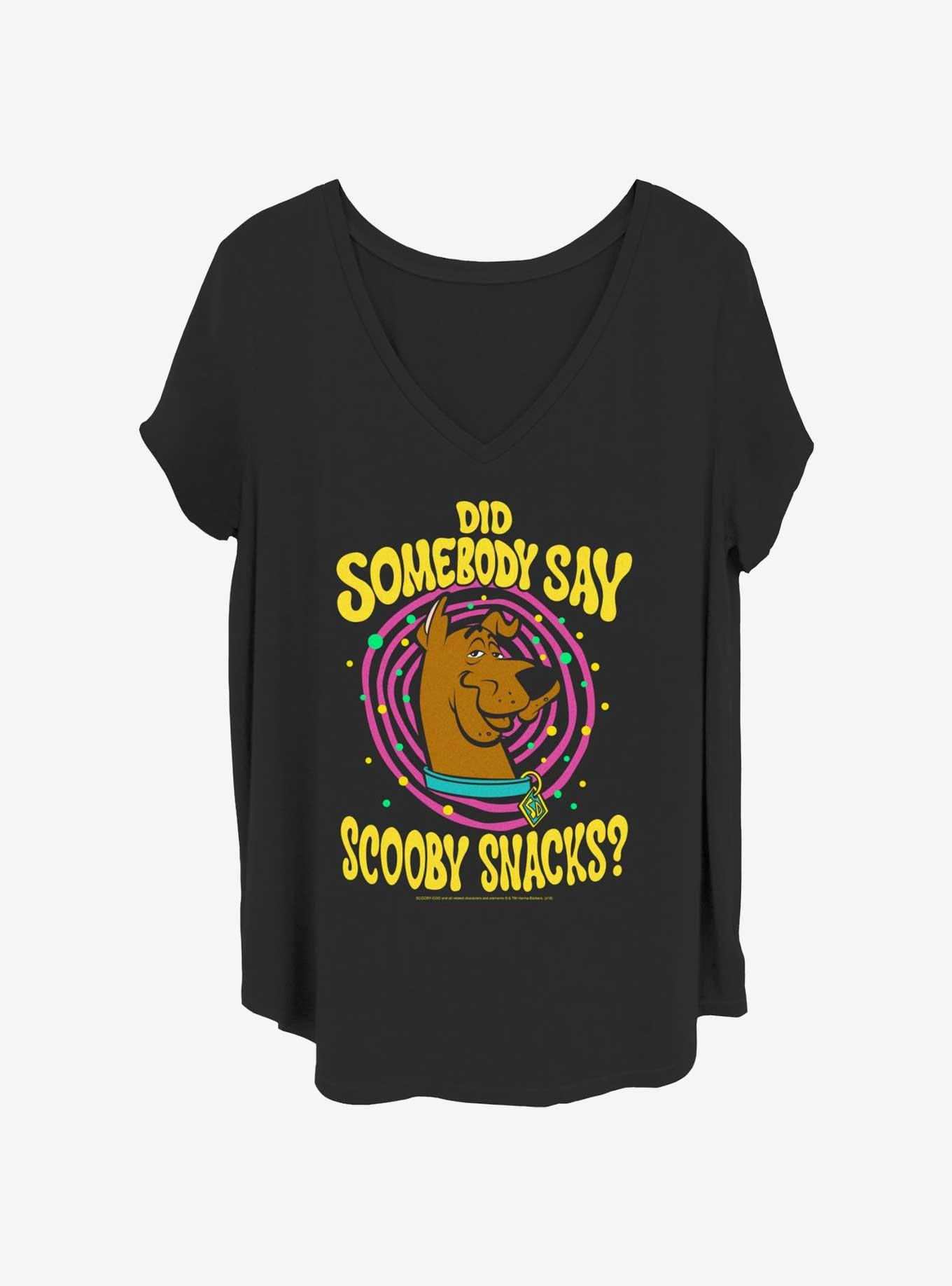 Scooby-Doo Did Somebody Say Scooby Snacks Girls T-Shirt Plus Size, BLACK, hi-res