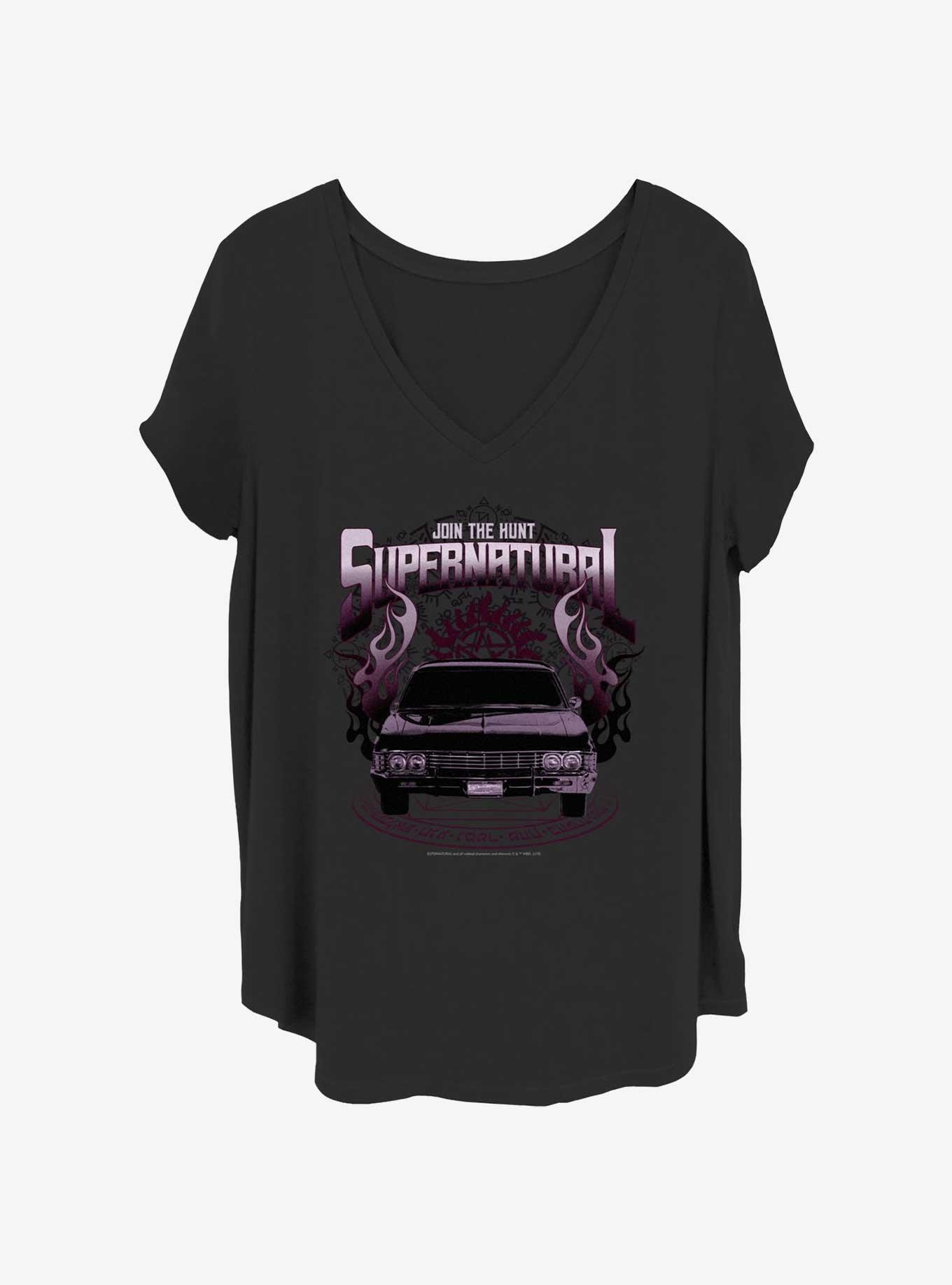 Supernatural Road Tour Girls T-Shirt Plus Size, BLACK, hi-res