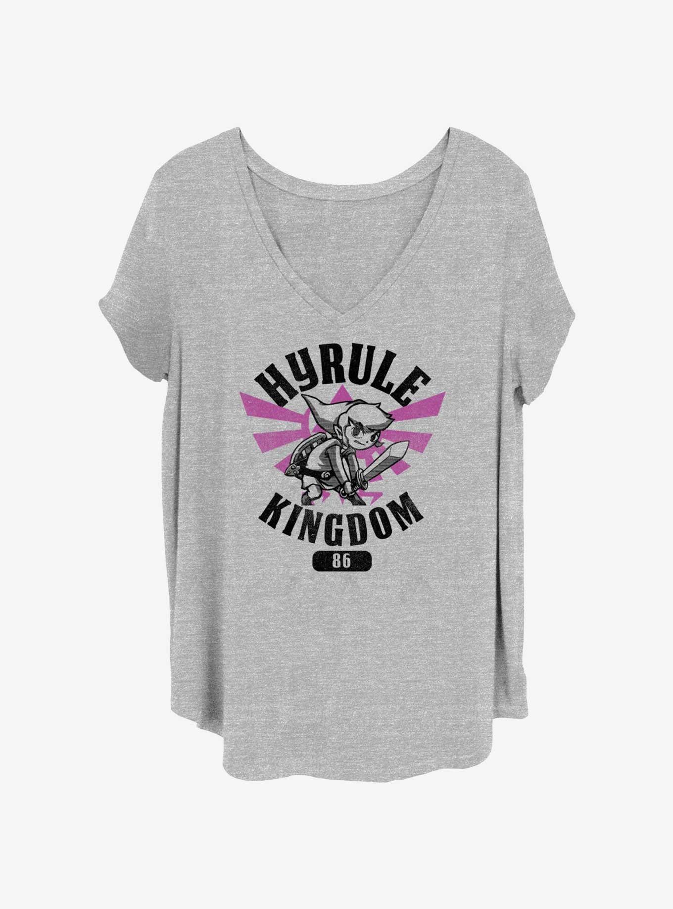 Nintendo Link Hyrule Kingdom Girls T-Shirt Plus Size, HEATHER GR, hi-res