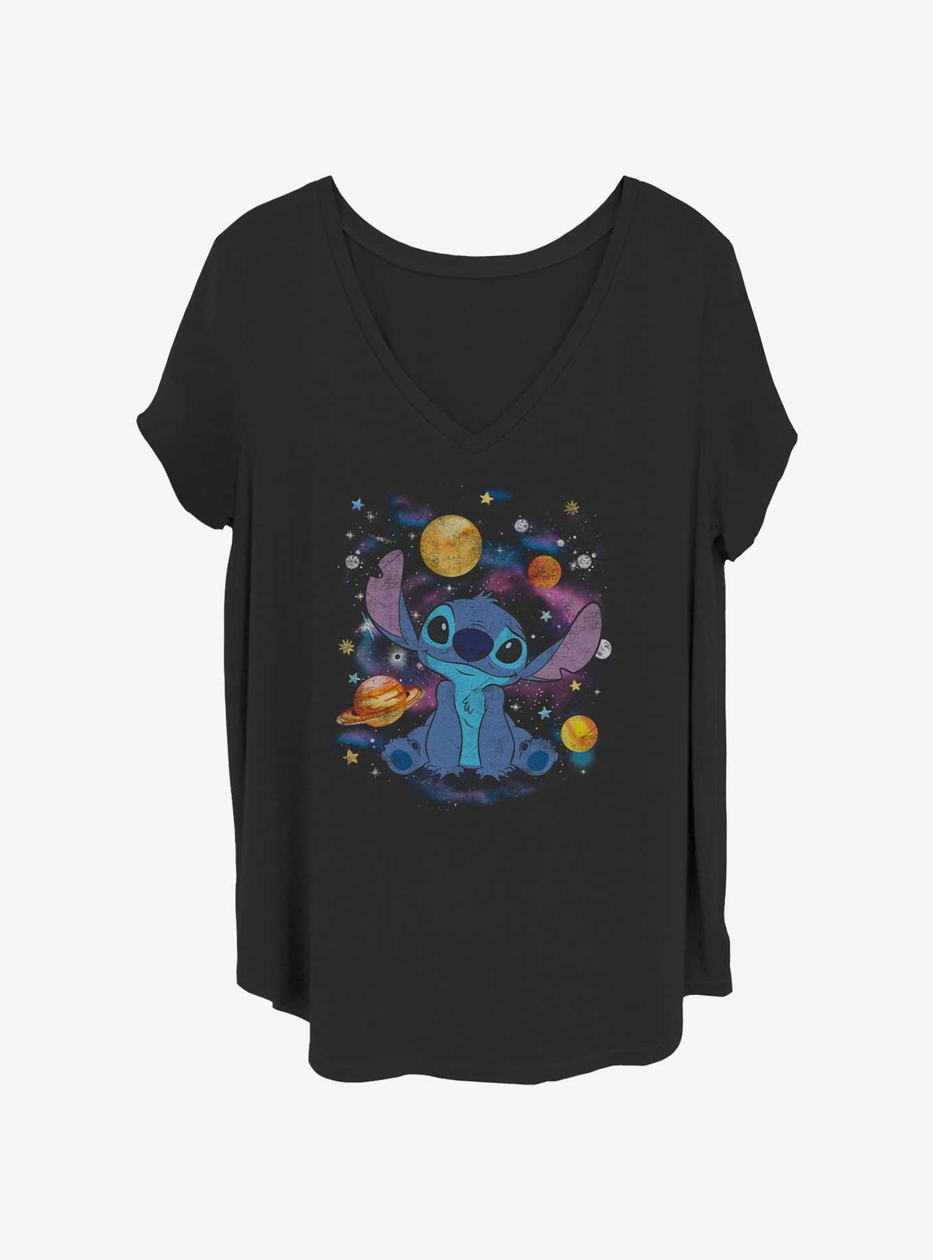Disney Lilo & Stitch Space Stitch Girls T-Shirt Plus Size, BLACK, hi-res