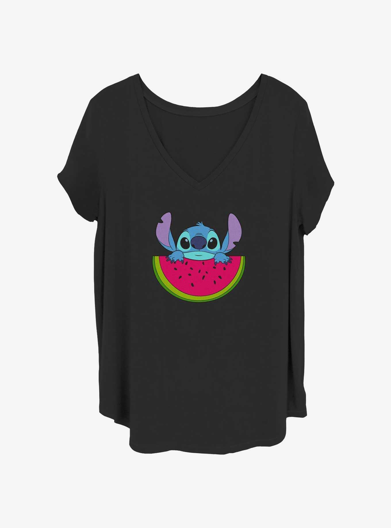 Disney Lilo & Stitch Stitch Watermelon Girls T-Shirt Plus Size, , hi-res