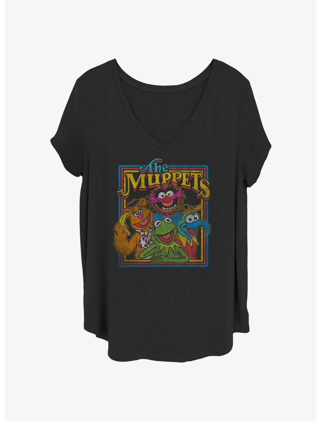 Disney The Muppets Retro Muppet Poster Girls T-Shirt Plus Size, BLACK, hi-res