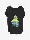 Disney The Muppets Kermit The Frog Girls T-Shirt Plus Size, BLACK, hi-res