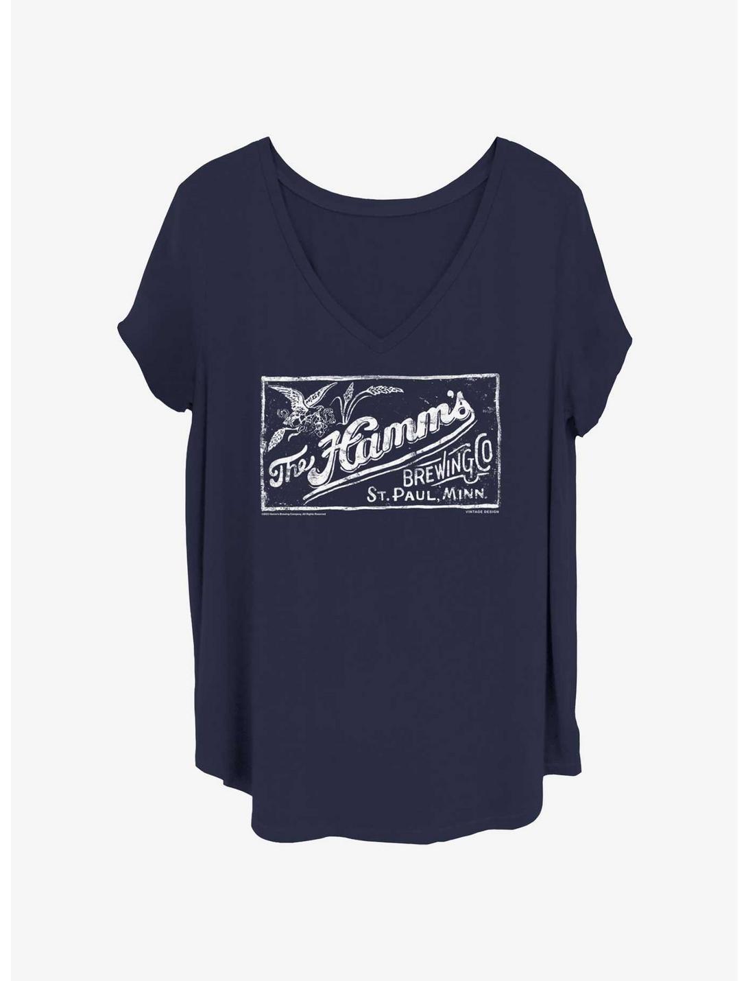 Coors Hamms Vintage Brew Girls T-Shirt Plus Size, NAVY, hi-res