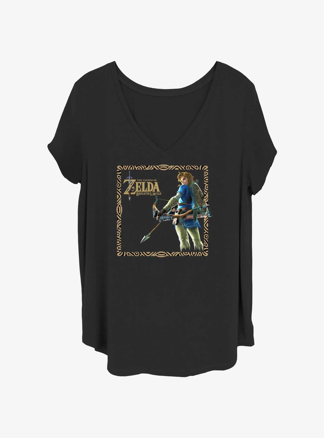 The Legend of Zelda Link Hero Girls T-Shirt Plus Size, BLACK, hi-res