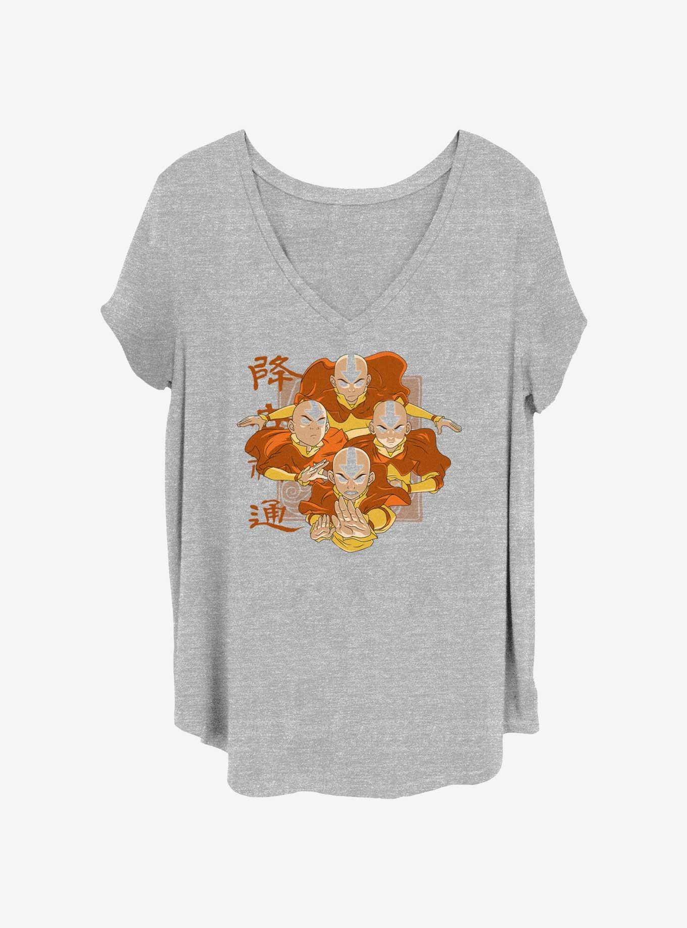 Avatar: The Last Airbender Four Aangs Girls T-Shirt Plus Size, , hi-res