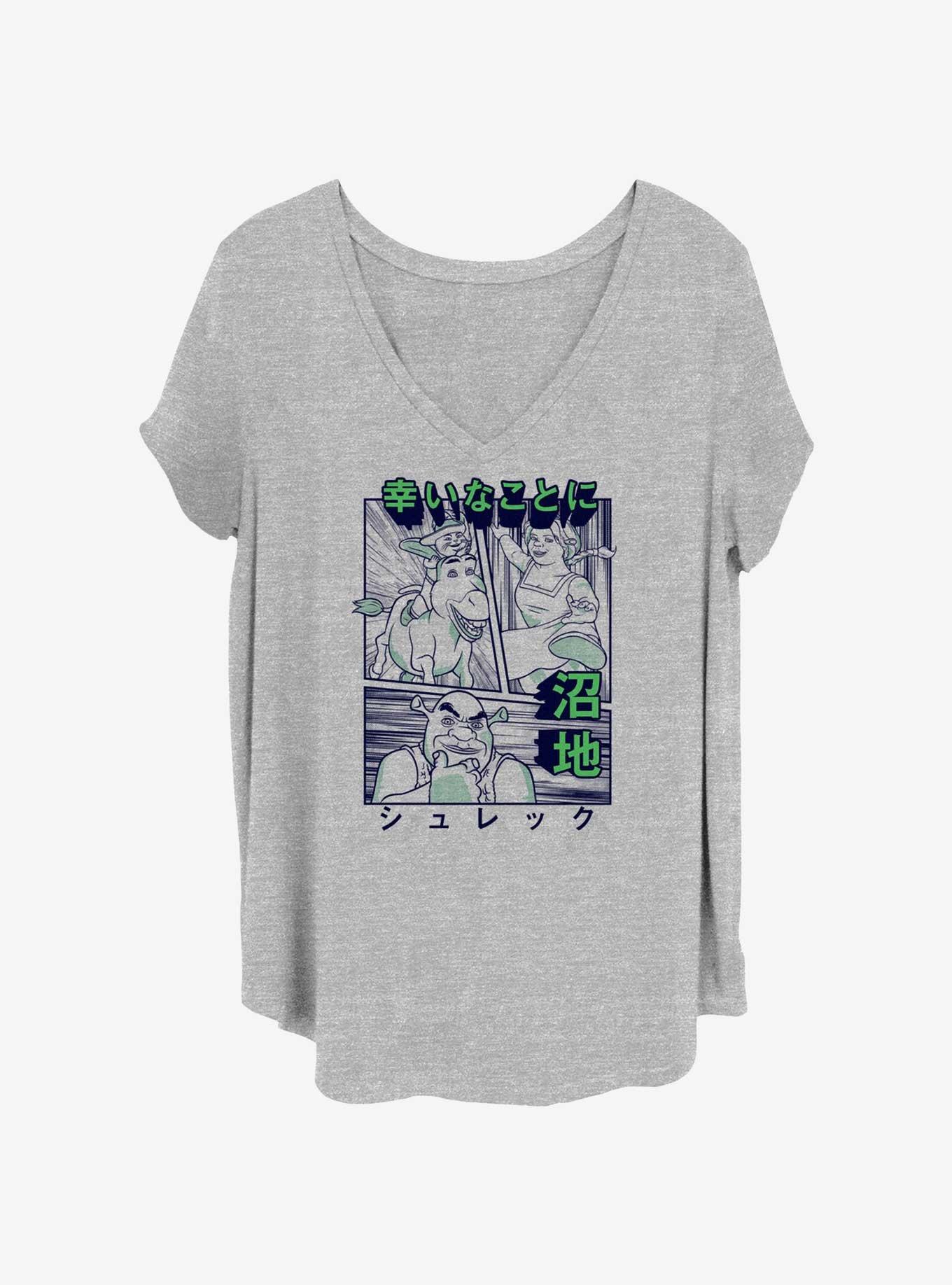 Shrek Kanji Shrek Girls T-Shirt Plus Size, HEATHER GR, hi-res