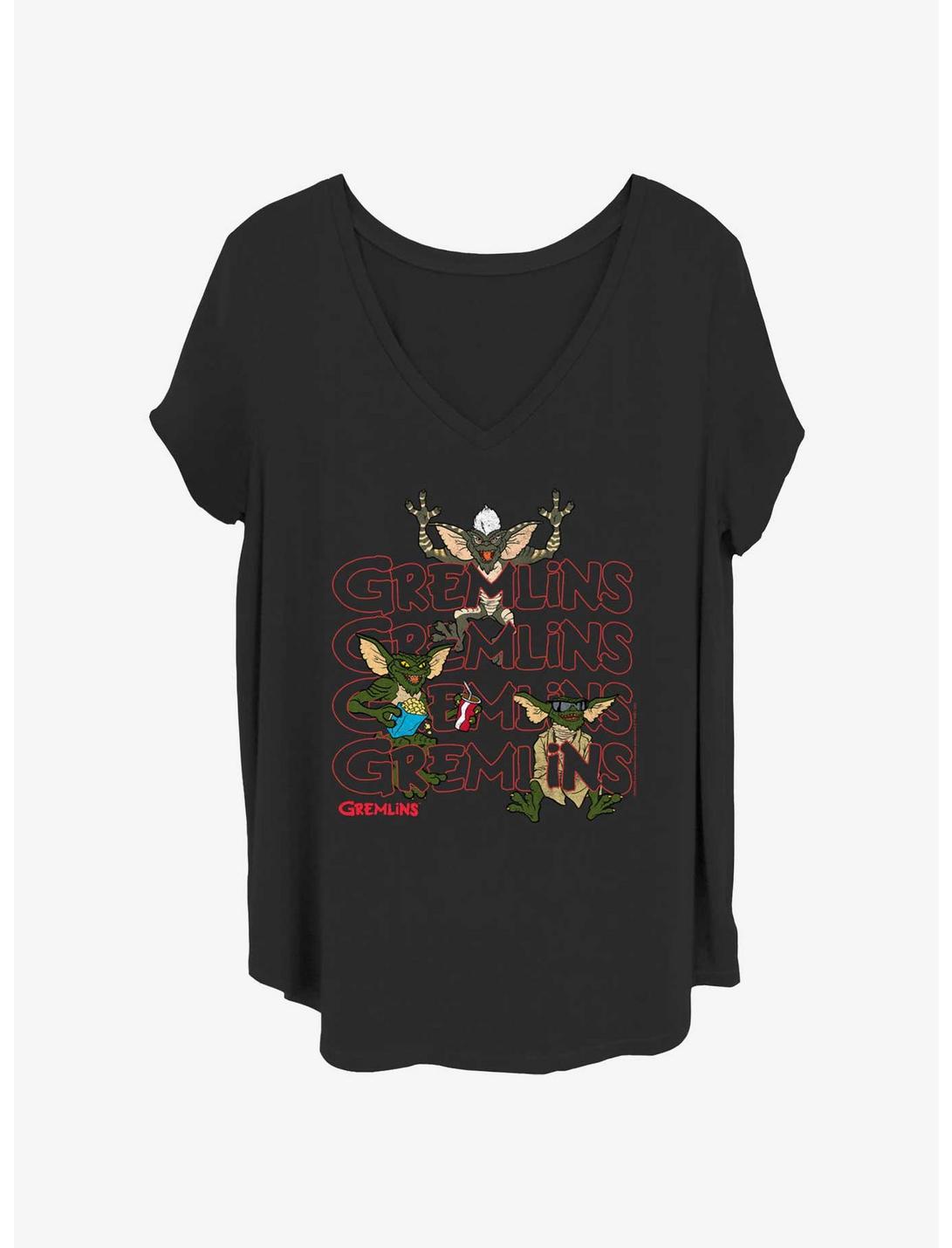 Gremlins Gremlins Stack Girls T-Shirt Plus Size, BLACK, hi-res