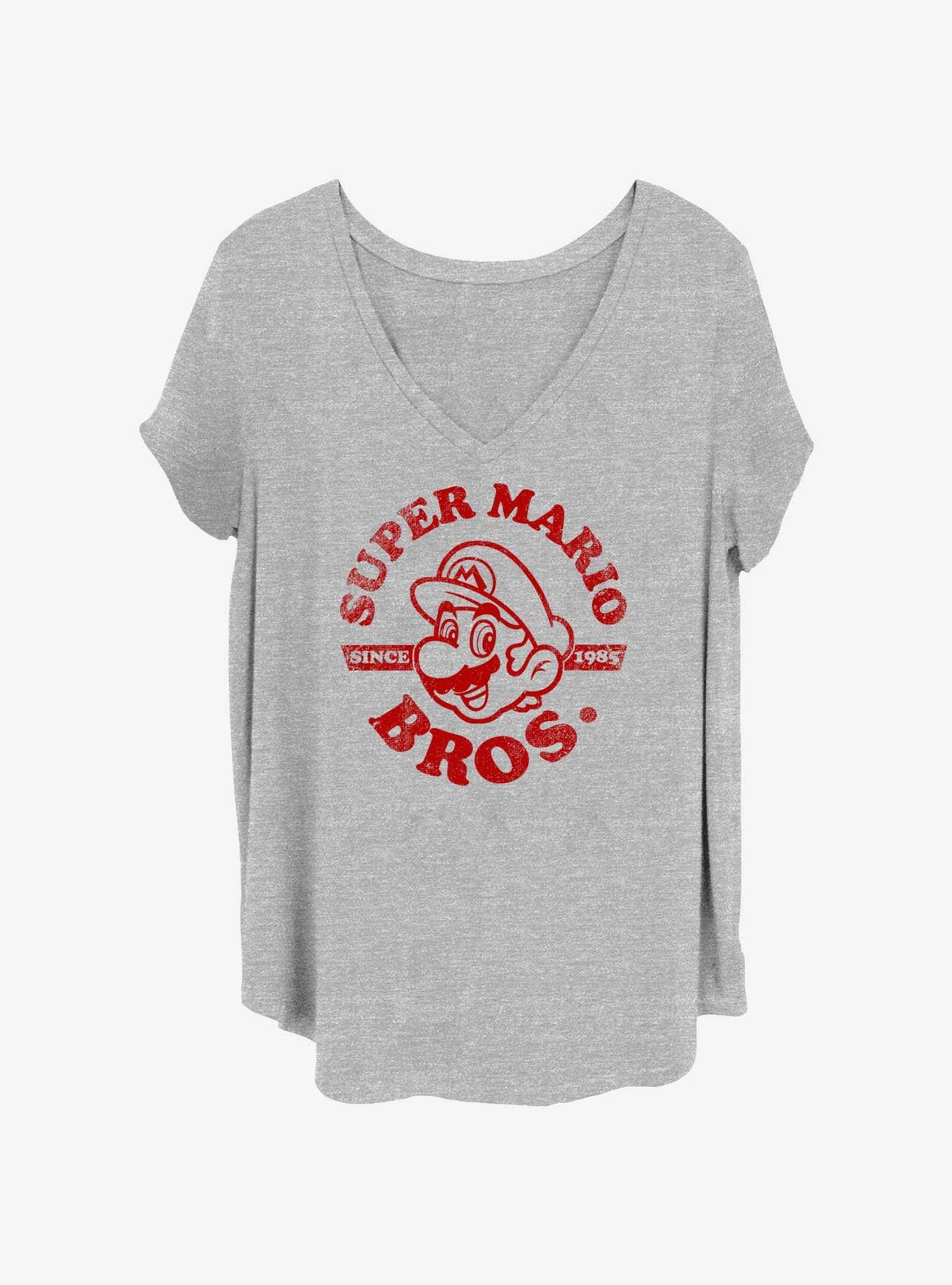 Nintendo Jump Man Mario Girls T-Shirt Plus Size, HEATHER GR, hi-res