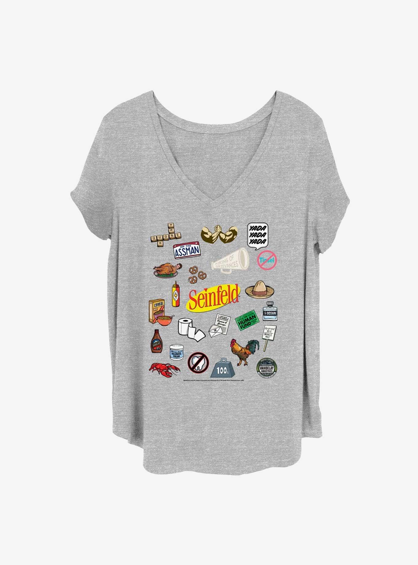 Seinfeld Item Jumble Girls T-Shirt Plus Size, HEATHER GR, hi-res