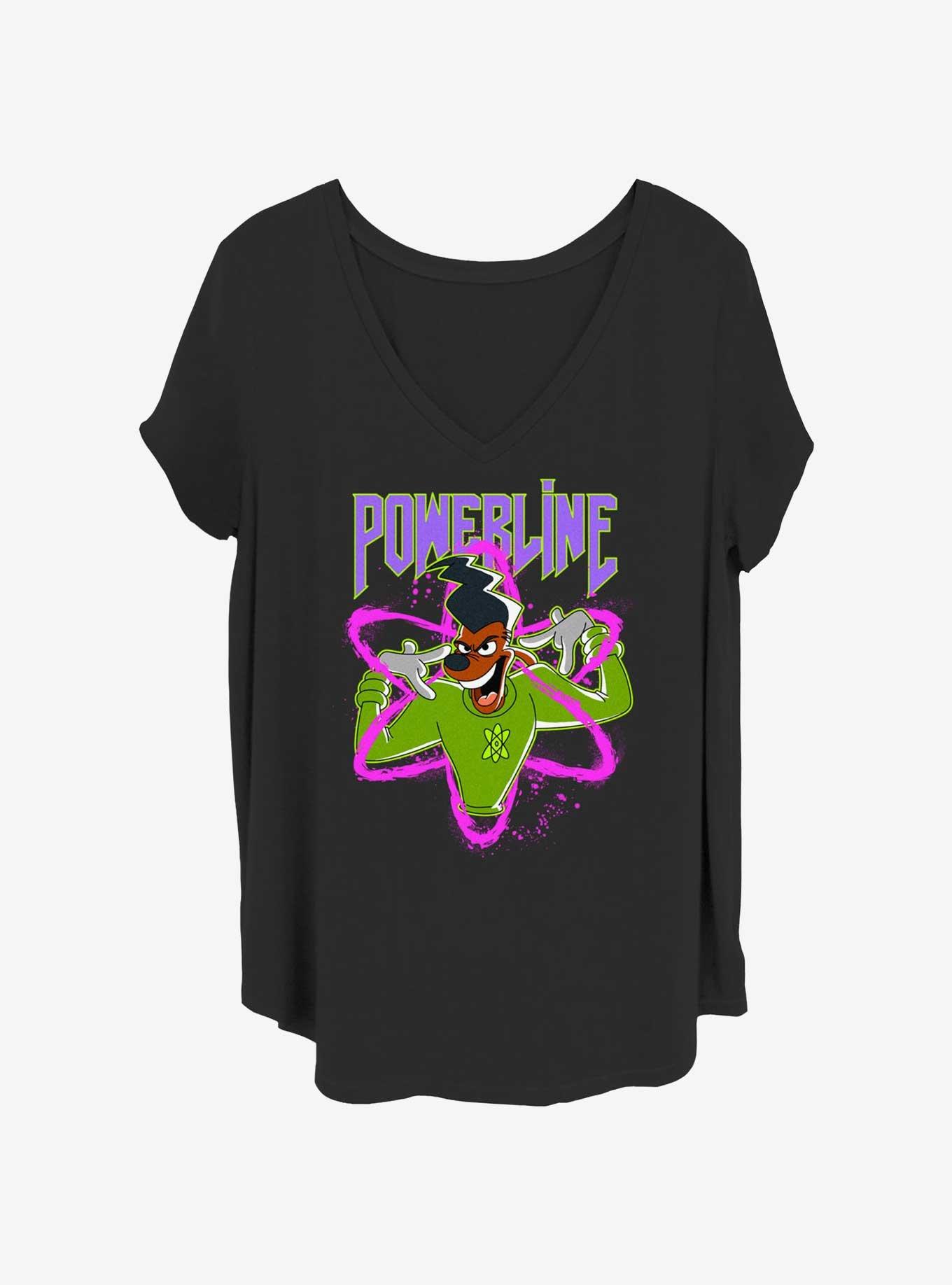 Disney Goofy I Have Powerline Girls T-Shirt Plus Size, BLACK, hi-res
