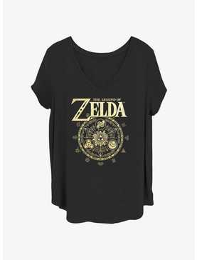 Nintendo Zelda Circle Badge Girls T-Shirt Plus Size, , hi-res