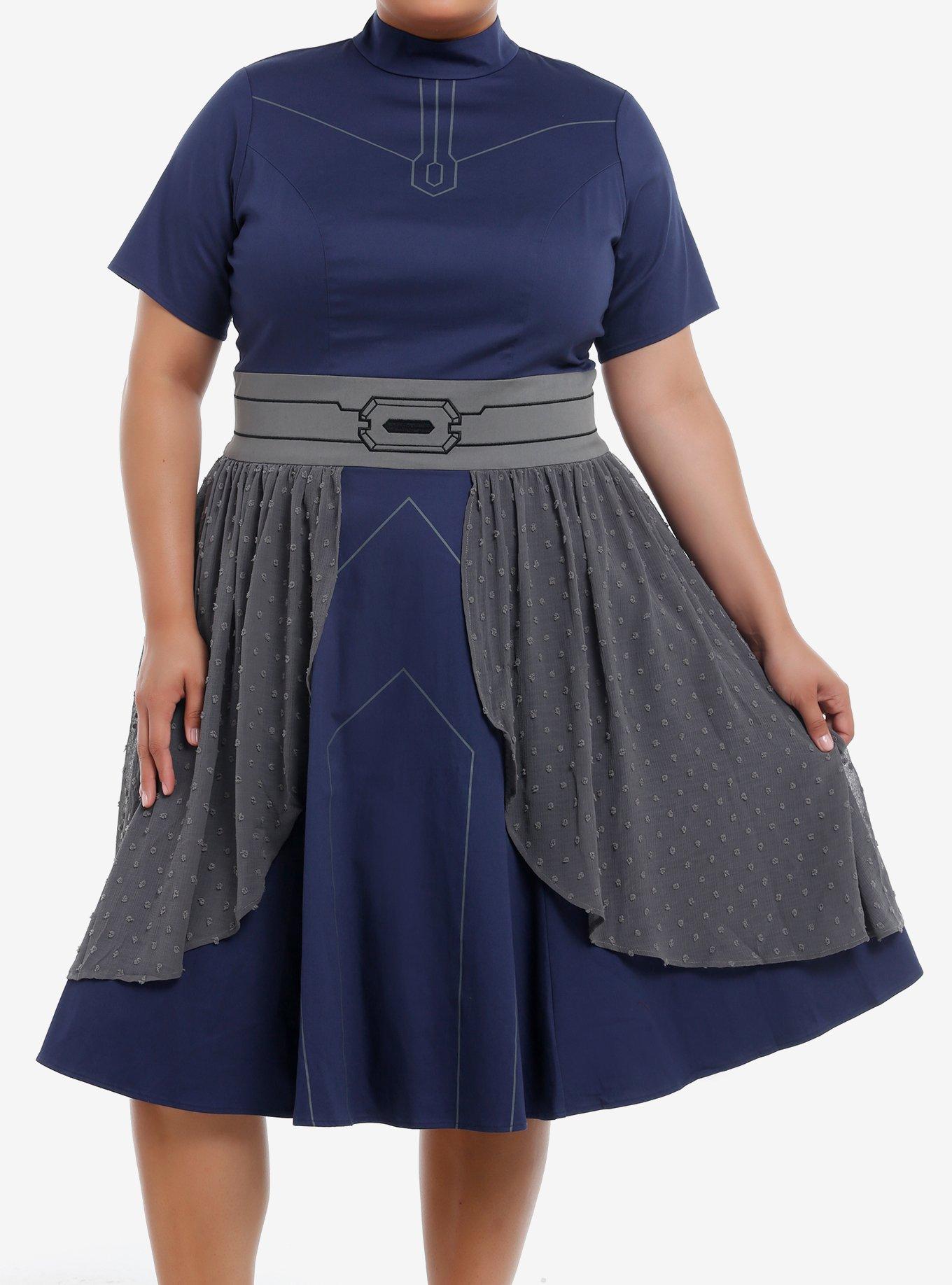 Her Universe Star Wars Ahsoka Tano Retro Dress Plus Size Her Universe Exclusive, , hi-res