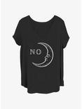 Ouija Moon No Girls T-Shirt Plus Size, BLACK, hi-res