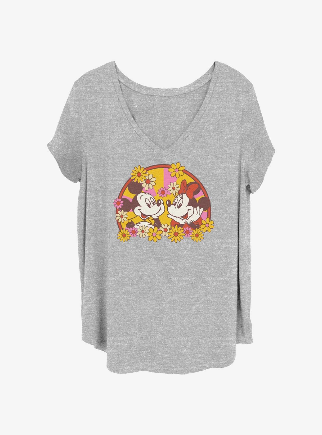 Disney Mickey Mouse & Minnie Mouse Love Bloom Girls T-Shirt Plus Size