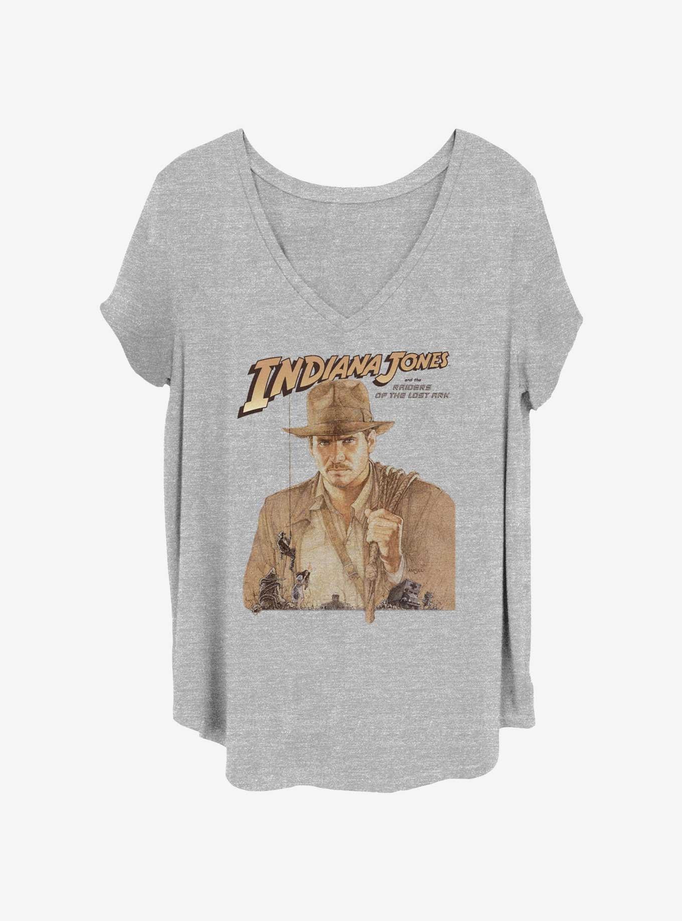 Indiana Jones Raiders Tonal Poster Girls T-Shirt Plus Size, HEATHER GR, hi-res