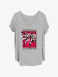 Jay and Silent Bob Tarot Card Girls T-Shirt Plus Size, HEATHER GR, hi-res