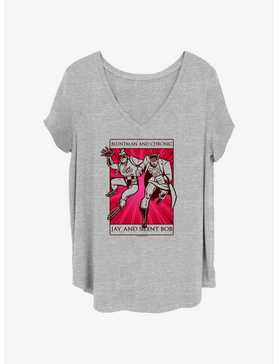 Jay and Silent Bob Tarot Card Girls T-Shirt Plus Size, , hi-res
