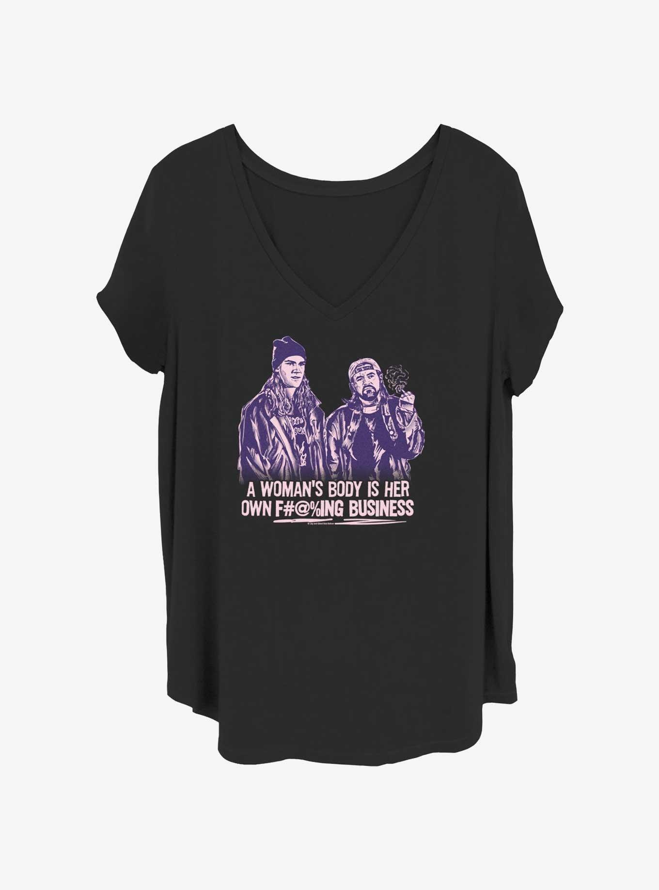 Jay and Silent Bob Nunnya Beeswax Girls T-Shirt Plus Size, BLACK, hi-res