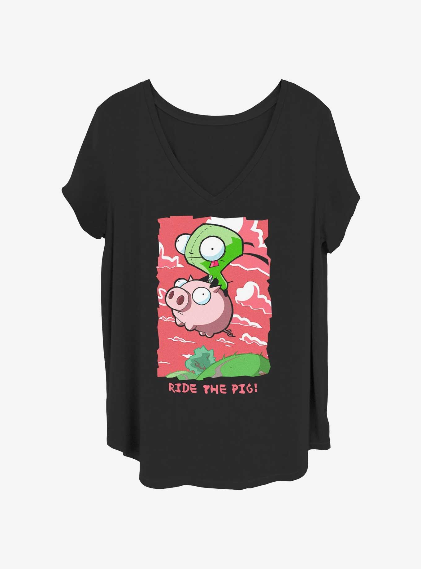Invader ZIM Ride The Pig Girls T-Shirt Plus Size