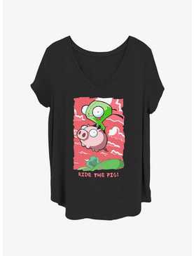 Invader ZIM Ride The Pig Girls T-Shirt Plus Size, , hi-res