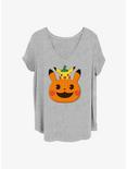 Pokemon Pumpkin Pikachu Girls T-Shirt Plus Size, HEATHER GR, hi-res