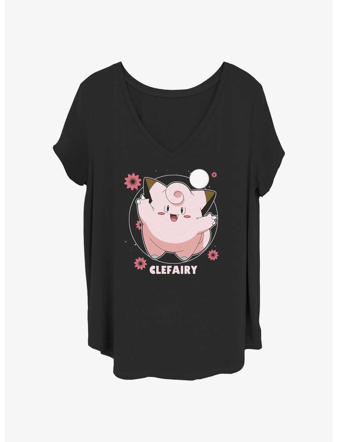 Pokemon Clefairy Fairy Dance Girls T-Shirt Plus Size, BLACK, hi-res