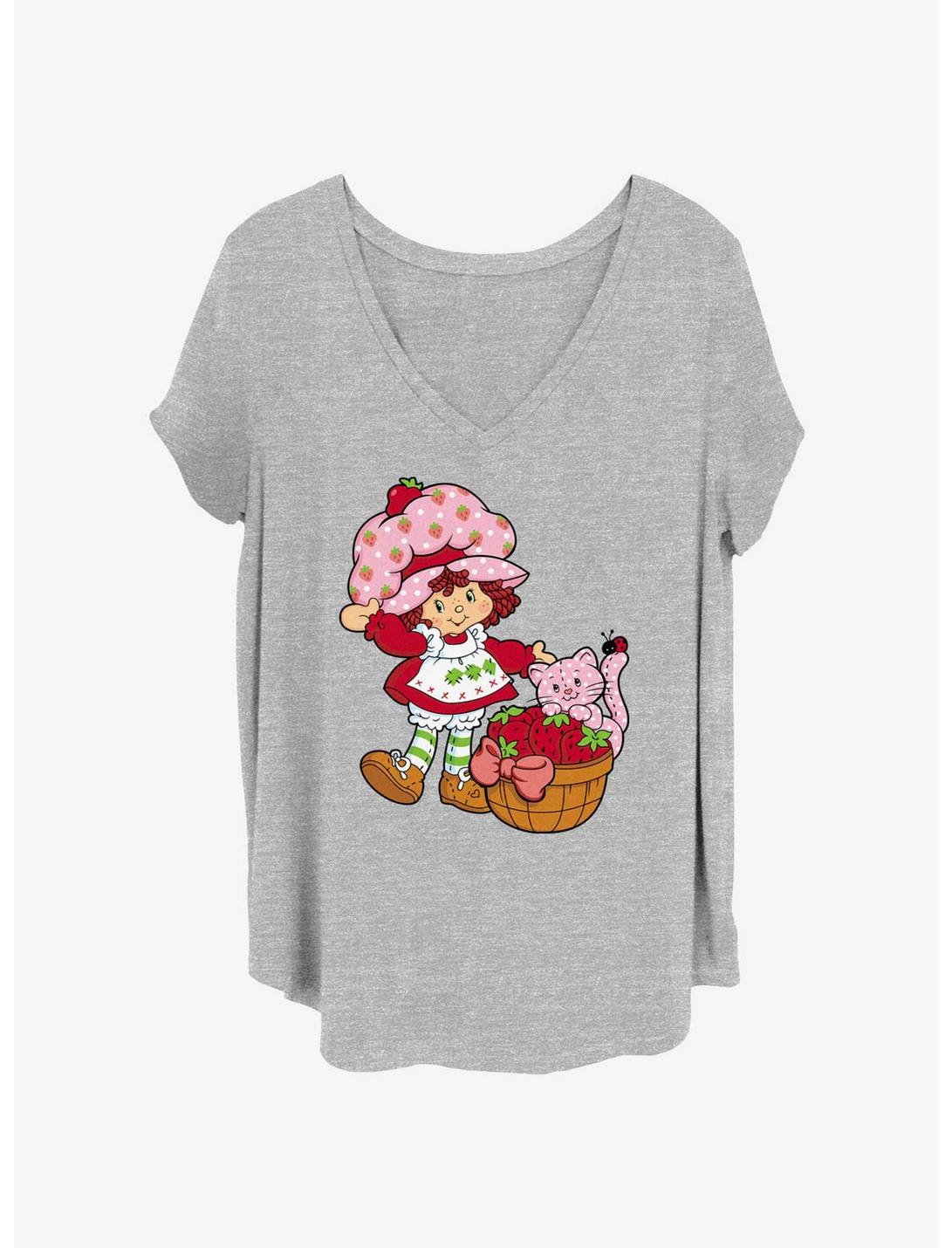 Strawberry Shortcake Custard Basket Girls T-Shirt Plus Size, HEATHER GR, hi-res