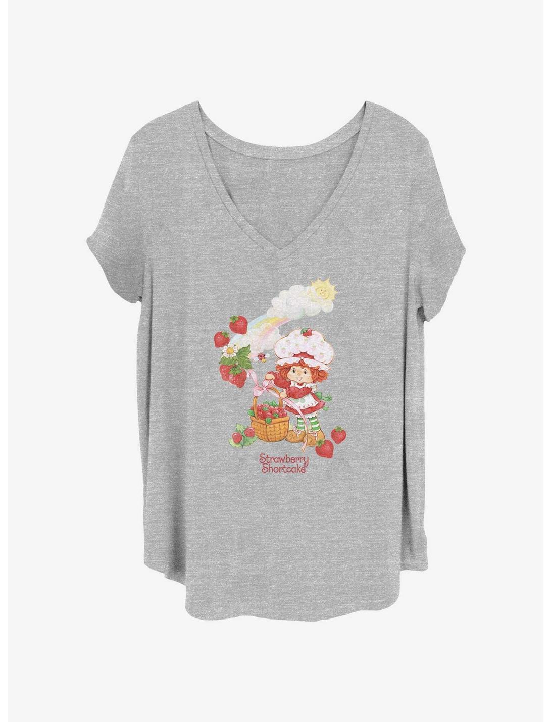 Strawberry Shortcake Strawberry Basket Girls T-Shirt Plus Size, HEATHER GR, hi-res
