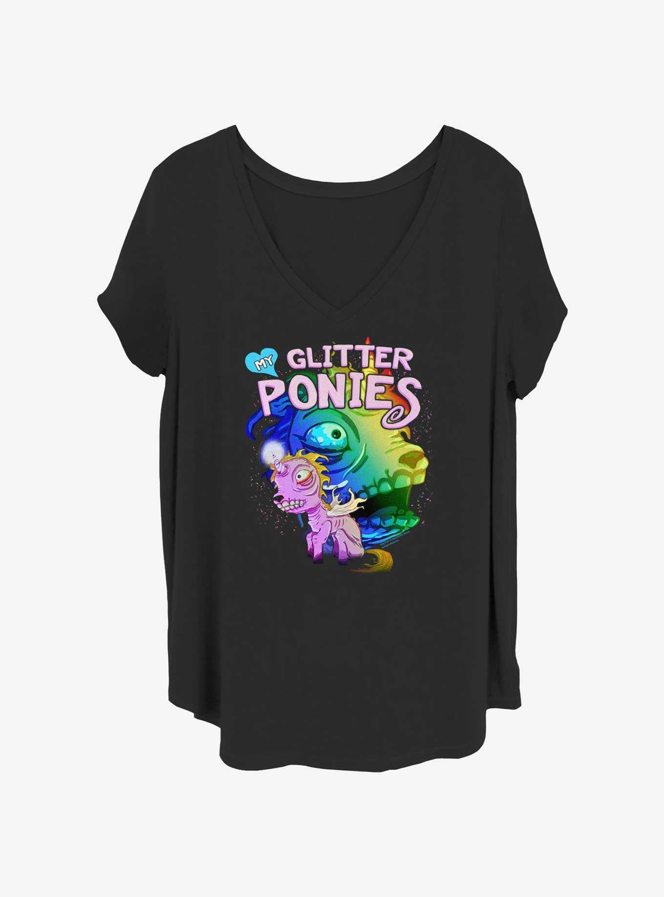 Sally Face Glitter Ponies Girls T-Shirt Plus Size, , hi-res