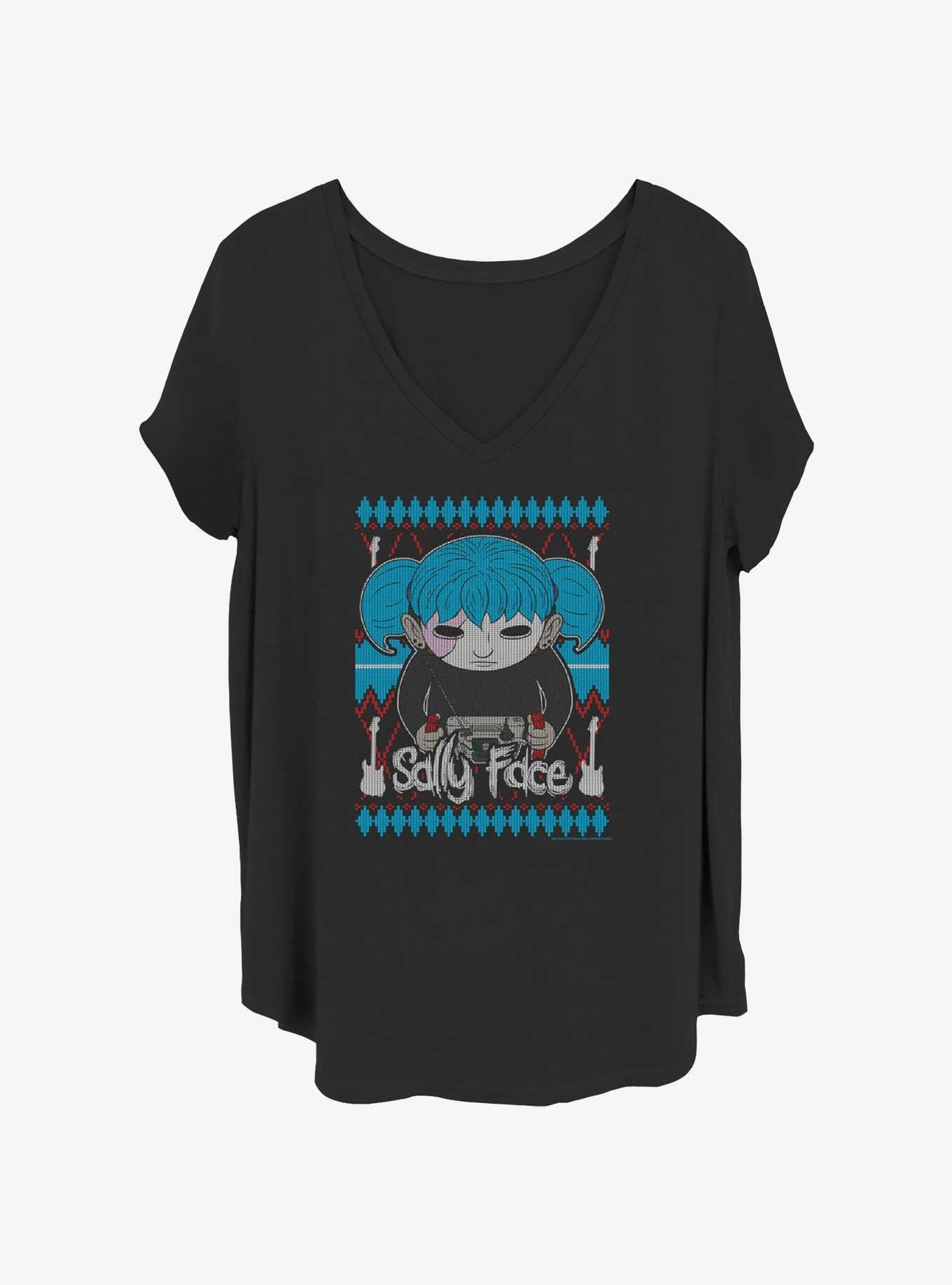Sally Face Sweater Girls T-Shirt Plus Size, BLACK, hi-res
