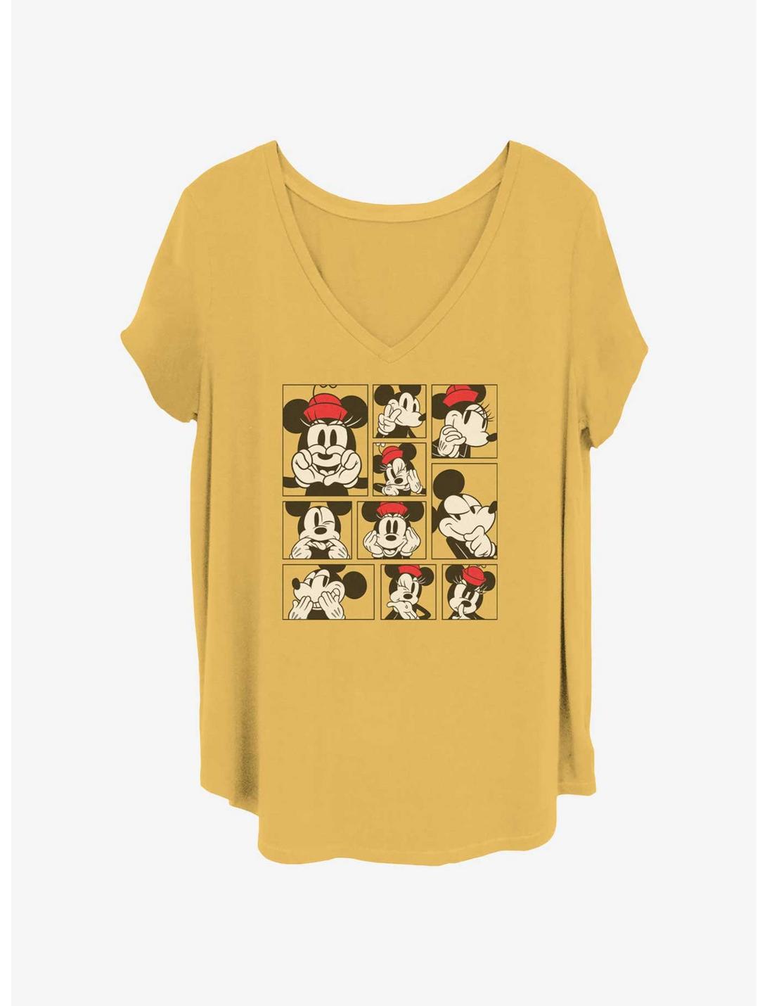 Disney Mickey Mouse & Minnie Mouse Grid Girls T-Shirt Plus Size, OCHRE, hi-res