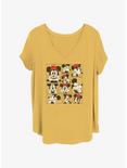 Disney Mickey Mouse & Minnie Mouse Grid Girls T-Shirt Plus Size, OCHRE, hi-res