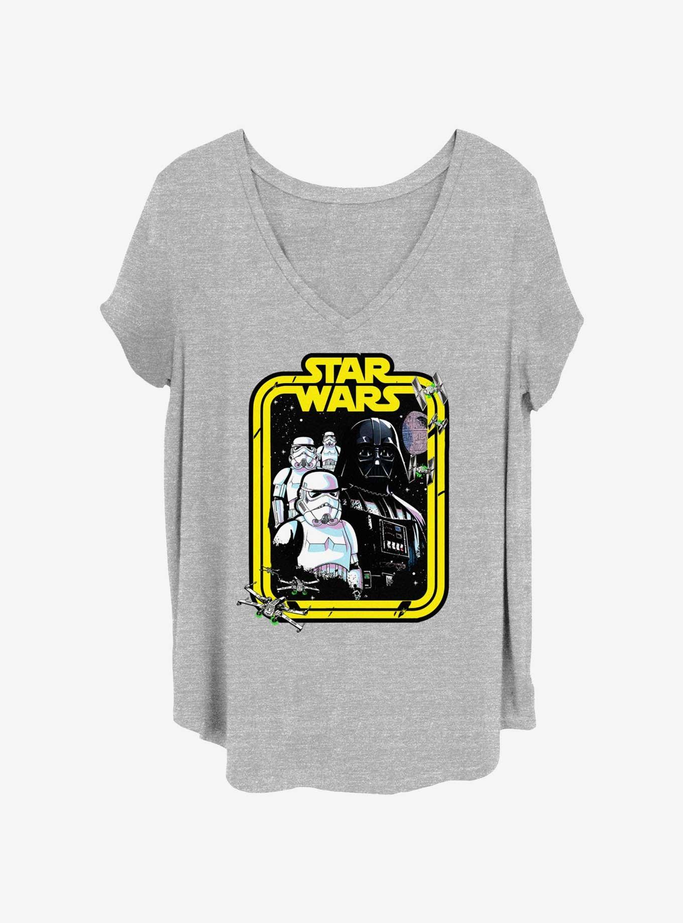 Star Wars Empire Poster Group Girls T-Shirt Plus Size, HEATHER GR, hi-res