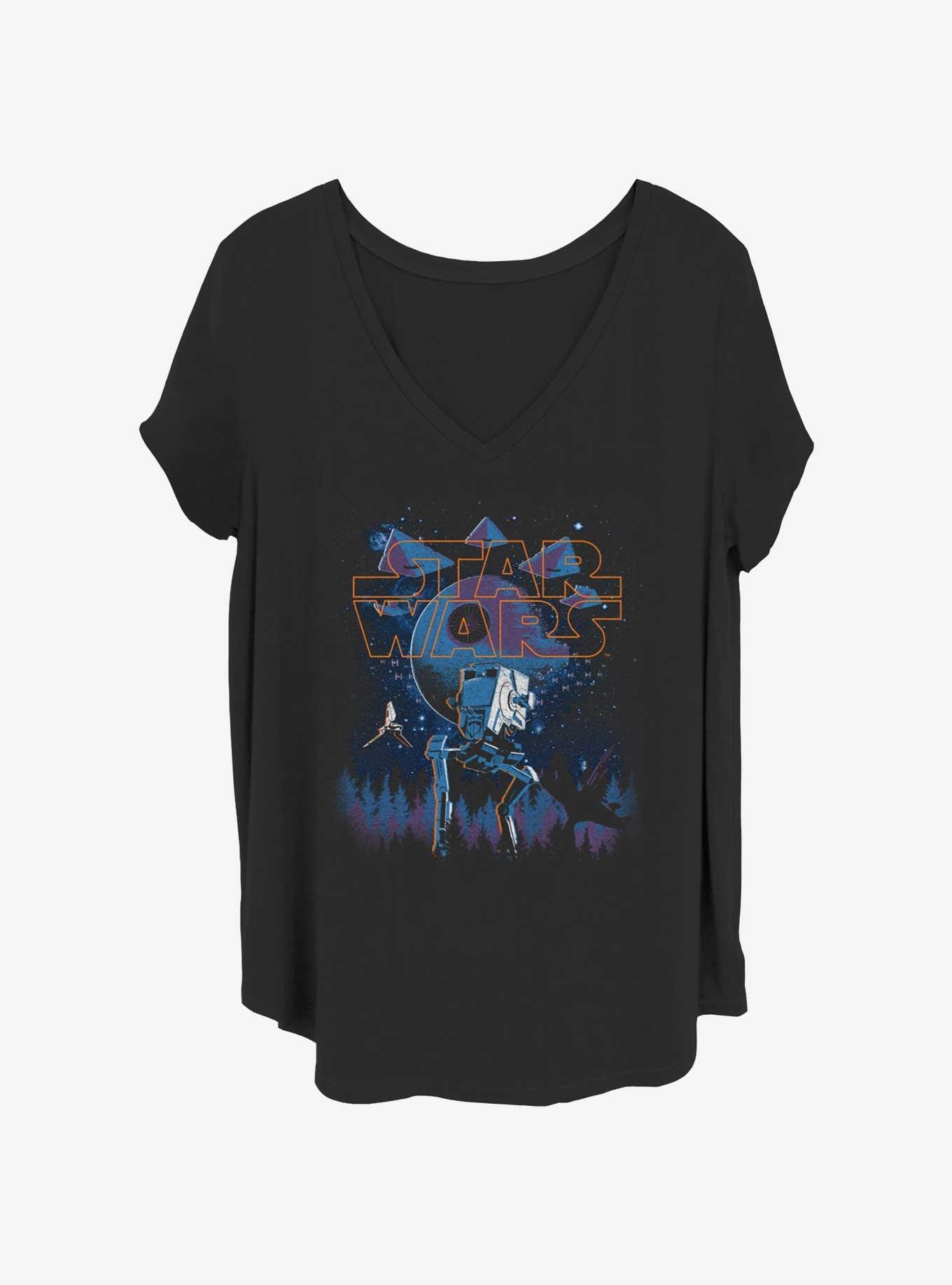 Star Wars Endor Nights Girls T-Shirt Plus Size, BLACK, hi-res
