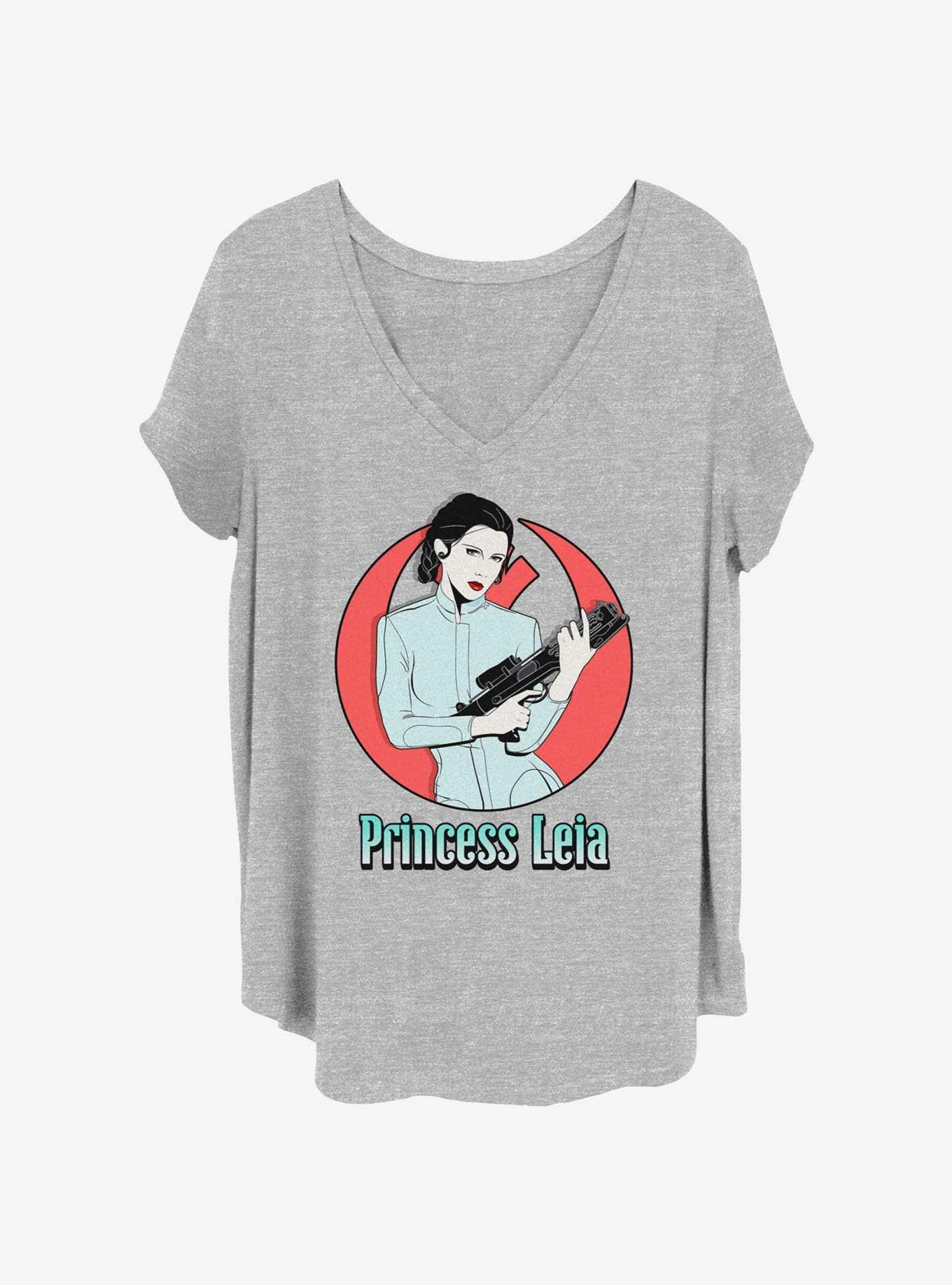 Star Wars Leia Rebel Girls T-Shirt Plus Size, HEATHER GR, hi-res