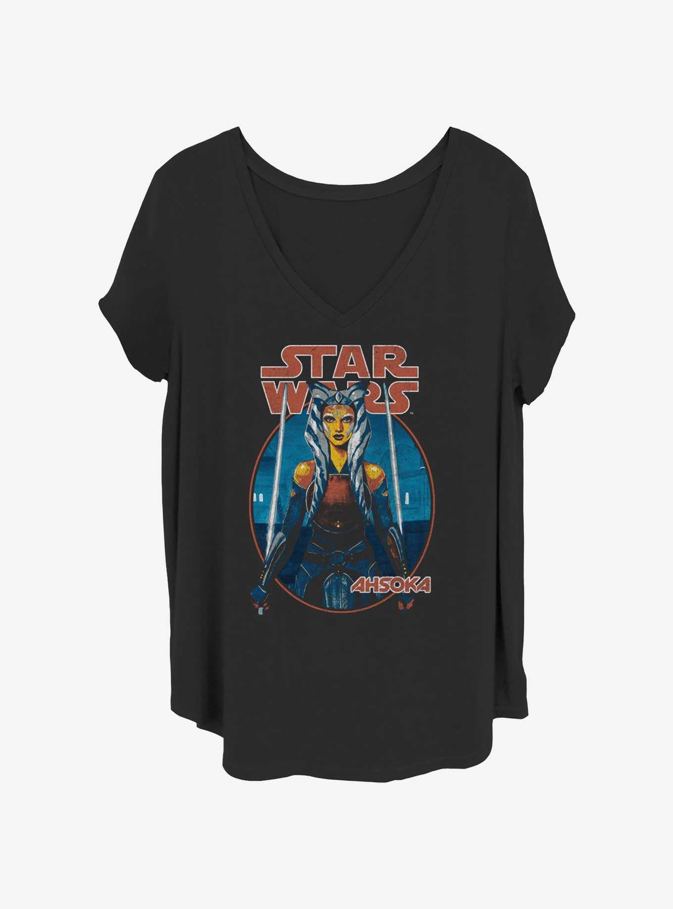 Star Wars Ahsoka Twin Sabers Girls T-Shirt Plus Size, , hi-res