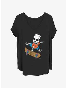The Simpsons Bartskeleton Skates Girls T-Shirt Plus Size, , hi-res