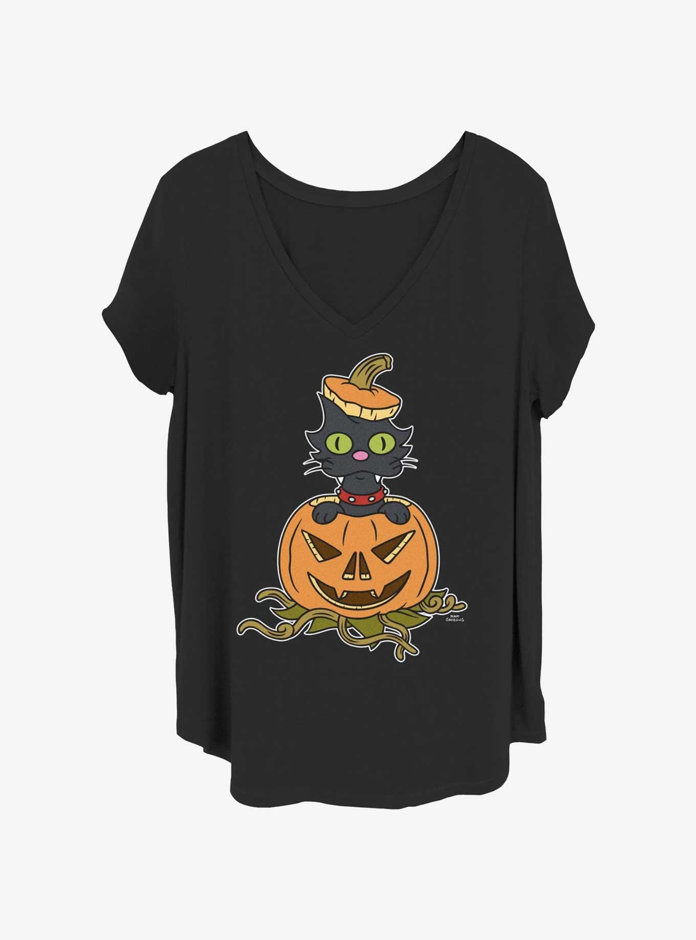 The Simpsons Snowball II In Pumpkin Girls T-Shirt Plus Size