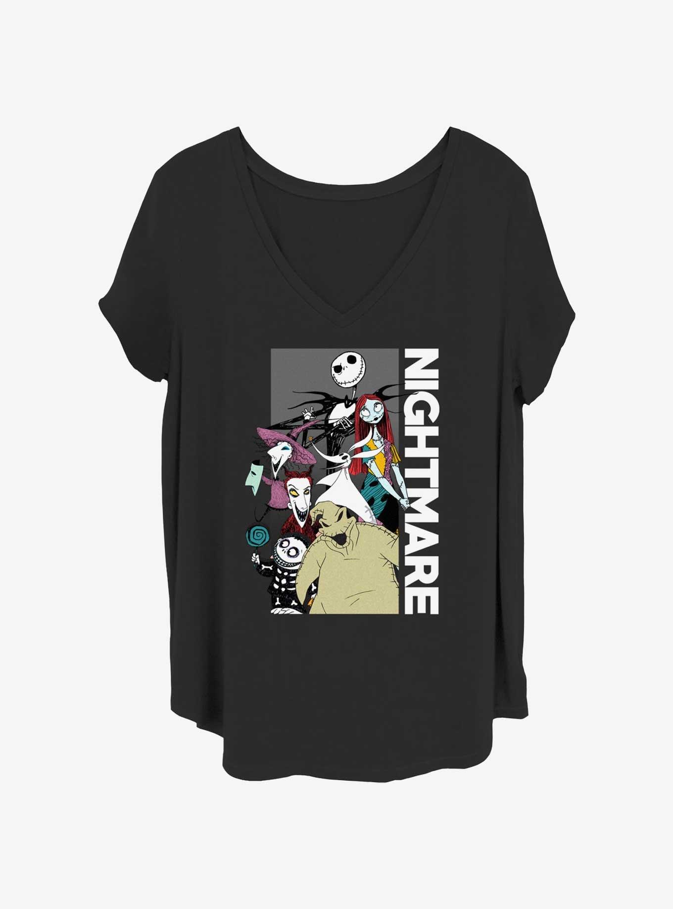 Disney The Nightmare Before Christmas Team Stacked Girls T-Shirt Plus Size, , hi-res