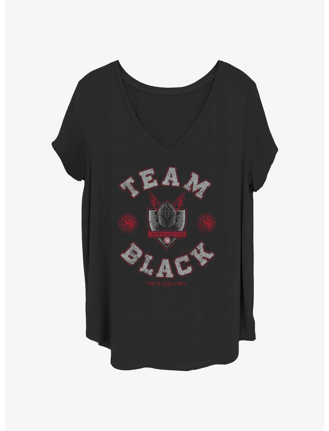House of the Dragon Team Black Girls T-Shirt Plus Size, BLACK, hi-res
