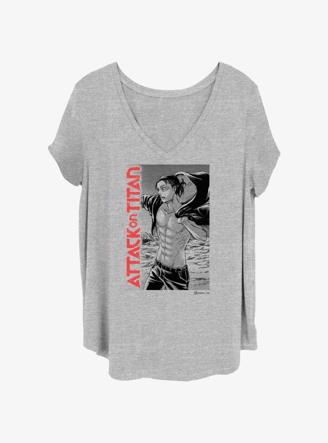 Attack on Titan Eren Manga Girls T-Shirt Plus Size, , hi-res