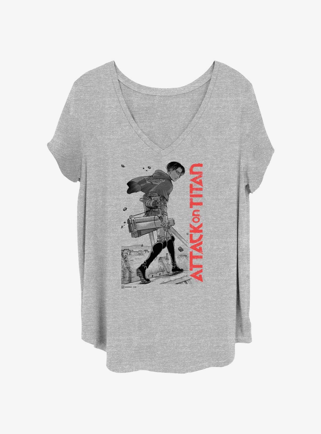 Attack on Titan Levi Manga Girls T-Shirt Plus Size