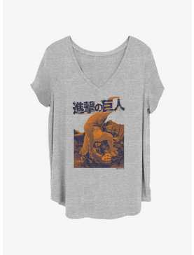 Attack on Titan Beast Overlay Girls T-Shirt Plus Size, , hi-res